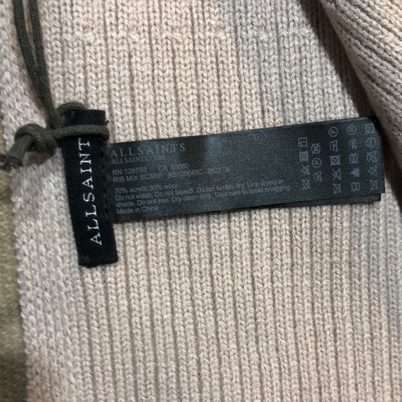 ALL SAINTS RIB MIX SCARF - Picture 3 of 3